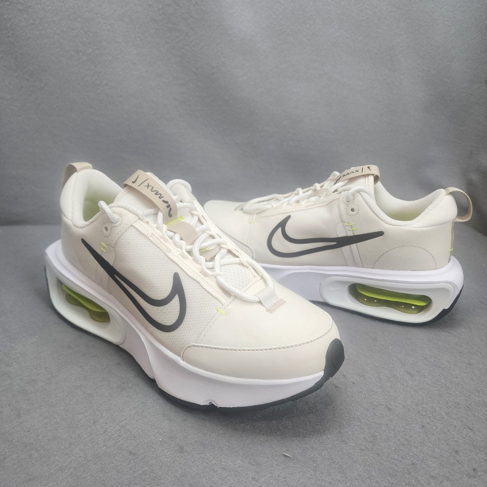 Nike Air Max INTRLK Lite Cream Black Lime Green Running Shoes Womens 6.5 NWOB